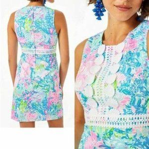 Lilly Pulitzer Fished My Wish NWT Railee Dress with Crochet Trim